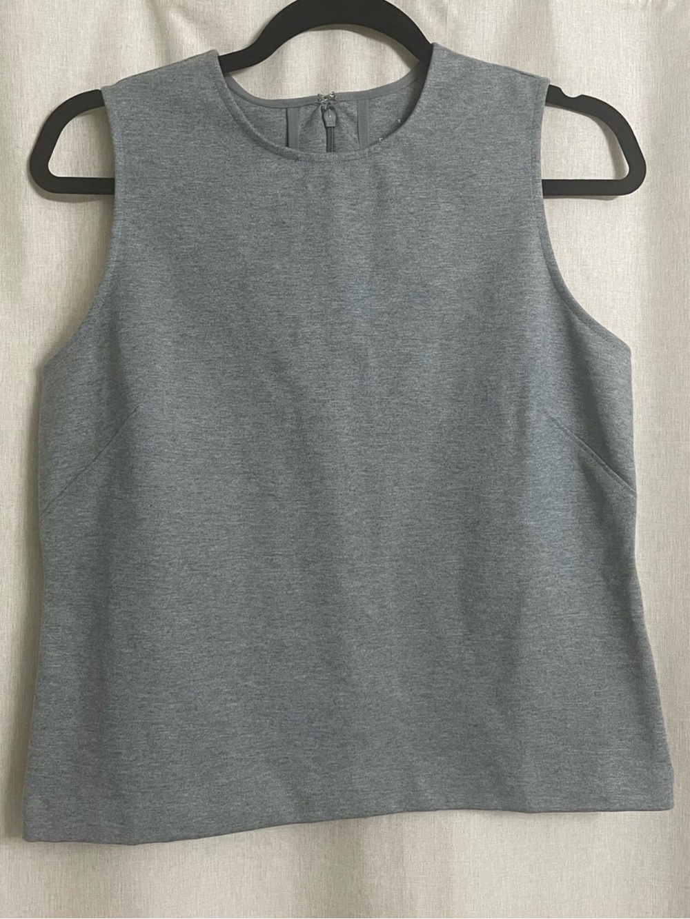 Everlane Gray Structured Knit Sleeveless Shell Top Organic Cotton S